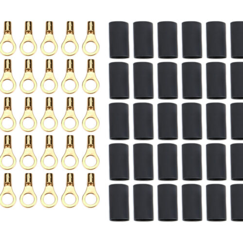 Ring Terminal #10 16-22 Ga w/Heat Shrink 50pk