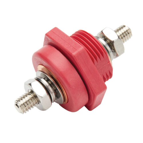 Stud Feed Thru Red