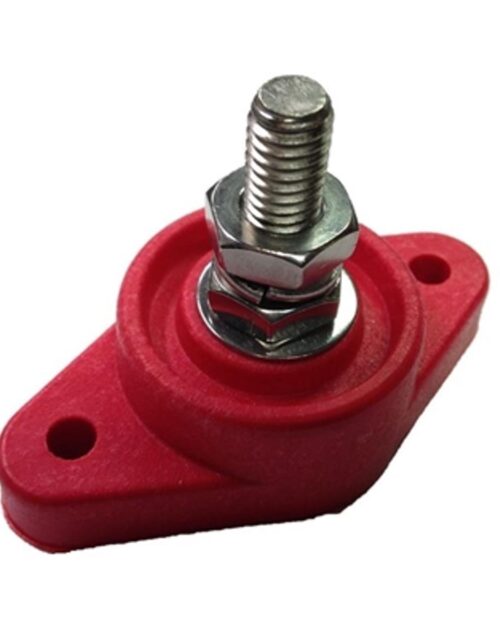 Power Distribution Block Red Single Post