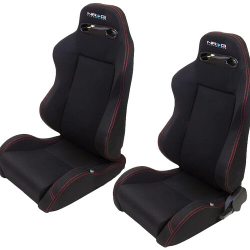 Seat Type-R  Reclinable Black Cloth w/Red Stitch