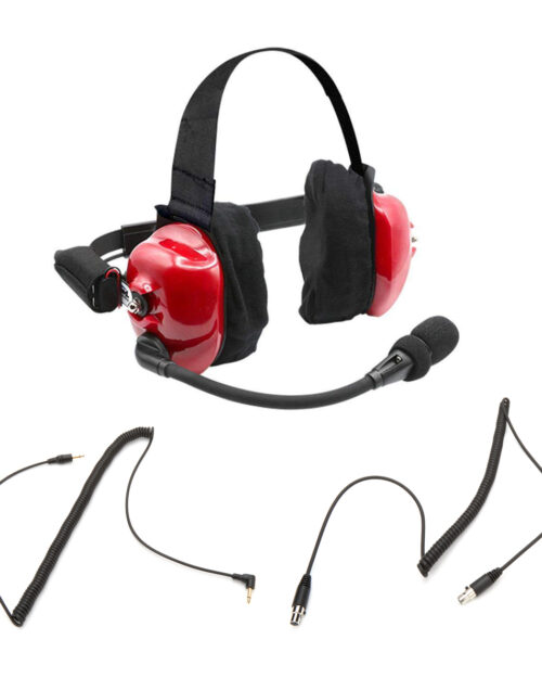 Headset Track Talk Red Linkable Intercom