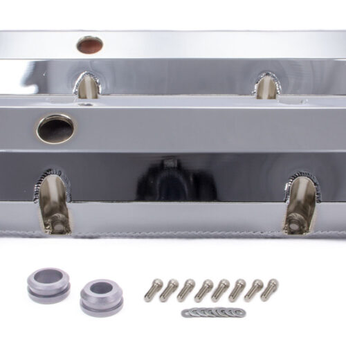 SBC Alum Fabricated Tall V/C Chrome