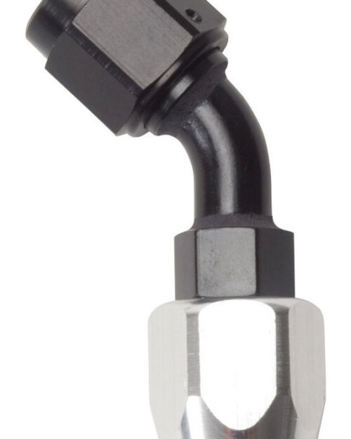 #6 45 Deg Hose End Black