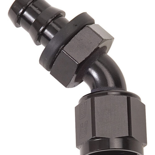 Twist-Lok Hose End #10 45 Deg Black