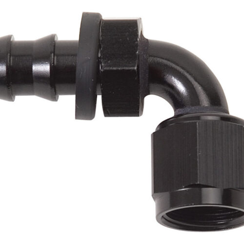 Twist-Lok Hose End #8 90 Deg Black