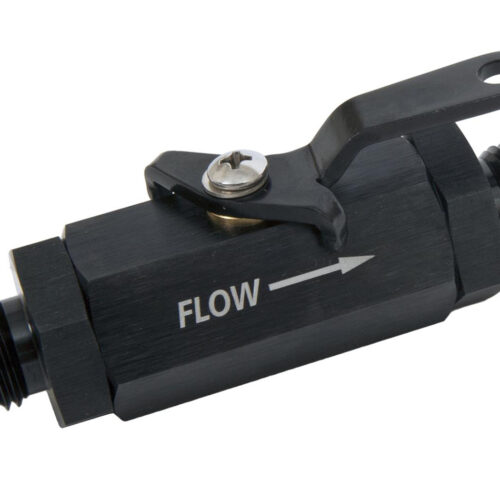 Shutoff Valve - #6an Male Black Finish