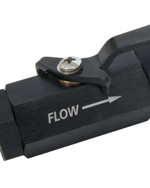 Shutoff Valve - #6an Male Black Finish