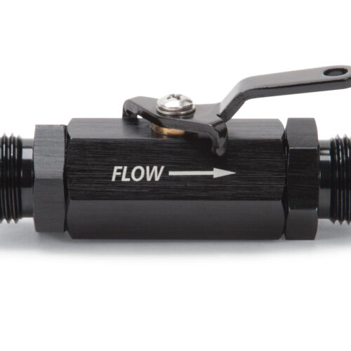 Shutoff Valve 8an Male Black Finish