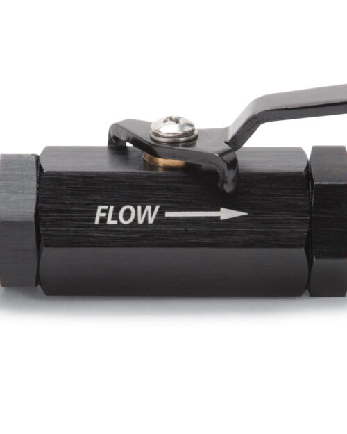Shutoff Valve 8an Male Black Finish