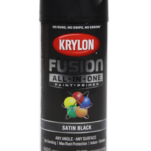 Paint Satin Black 12oz Krylon Fusion