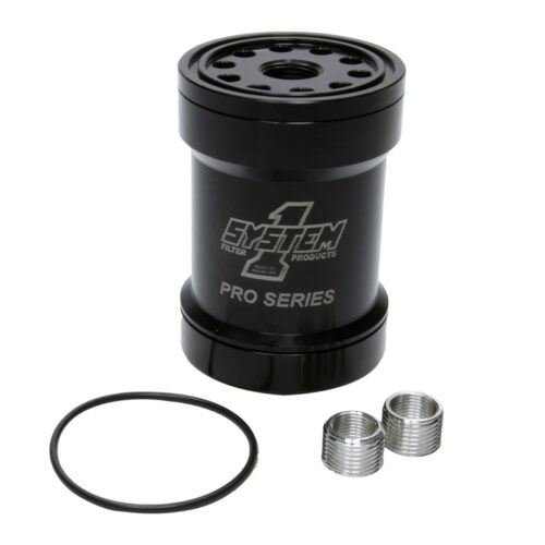 Billet Oil Filter w/Blt Cap 45 Micron - Black