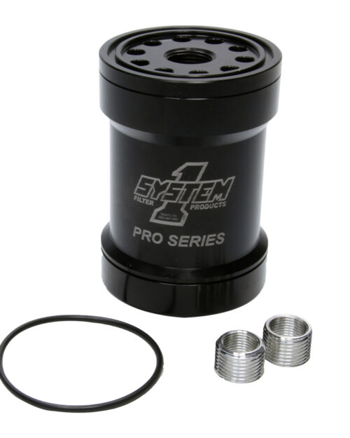 Billet Oil Filter w/Blt Cap 45 Micron - Black