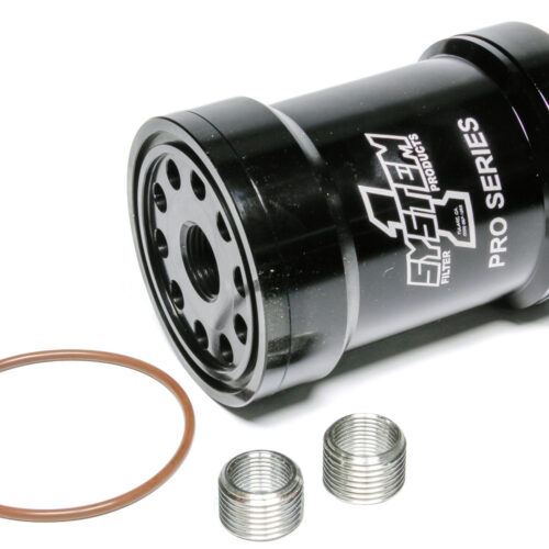 Billet Oil Filter w/Blt Cap 75 Micron - Black
