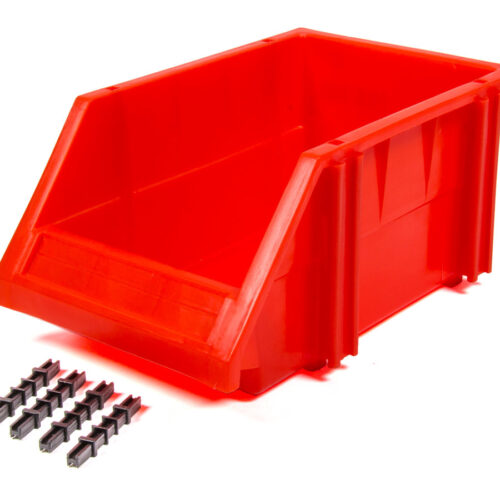 Plastic Storage Bin Red 9-1/2 x 6-1/4 x 4-1/2