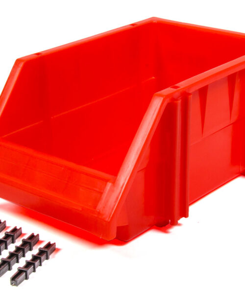 Plastic Storage Bin Red 9-1/2 x 6-1/4 x 4-1/2
