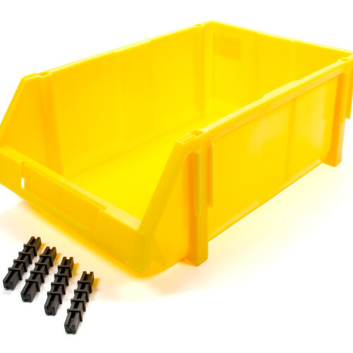 Plastic Storage Bin YEL 17-3/4 x 11-1/2 x 6-3/4