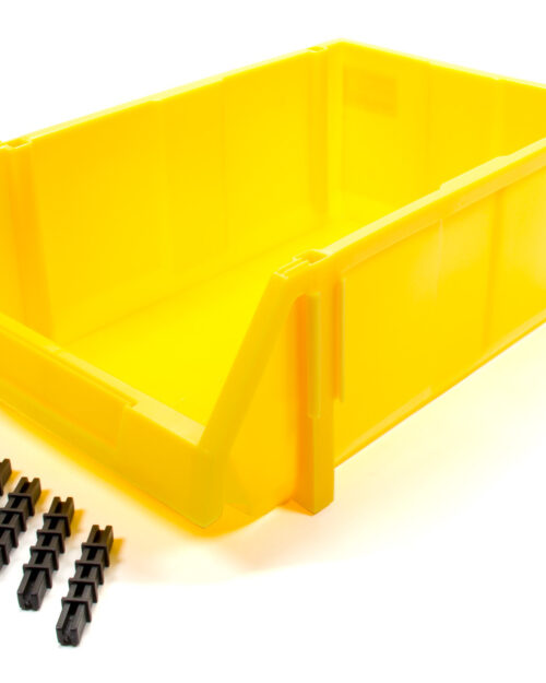 Plastic Storage Bin YEL 17-3/4 x 11-1/2 x 6-3/4