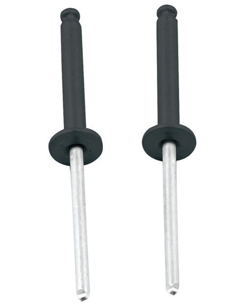 1/8in Alum Rivet Black 100pk Flange Type