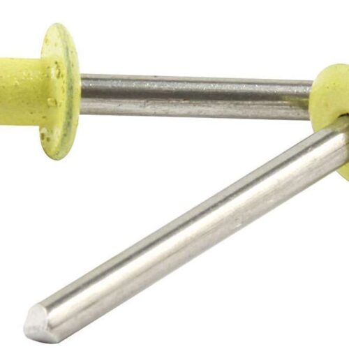 Sm Hd Rivet Yellow Alum 250pk