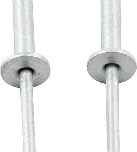 1/8in Alum Rivet Silver 100Pk Flange Type