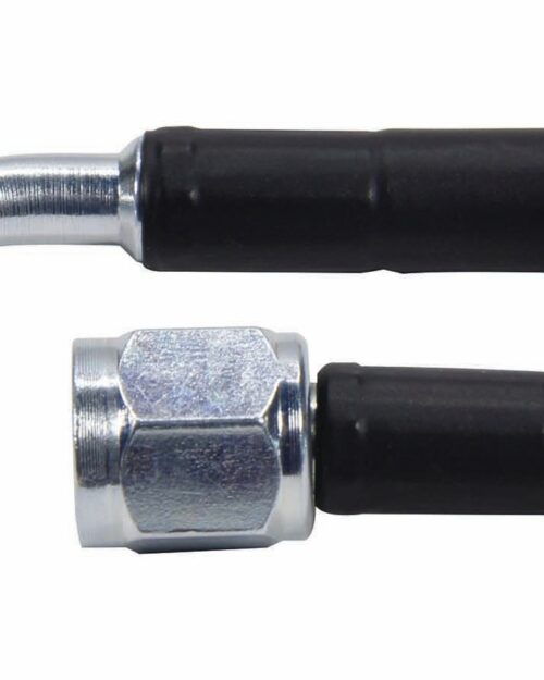 Coated Braided Line 30in #4Hose -4Str/-4 90 Steel