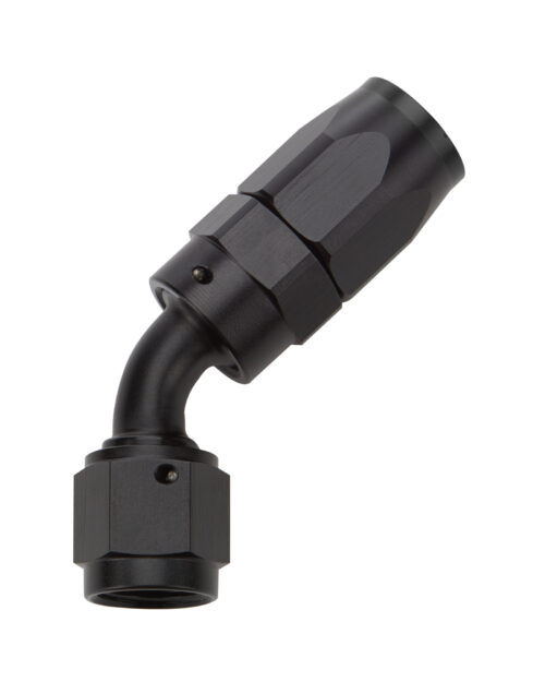 Reusable Hose End Black 45 Deg Elbow -10