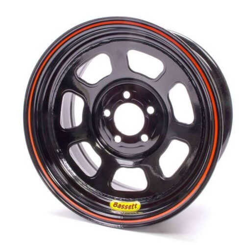 14x7 5x100mm 4in BS D-Hole Light Black