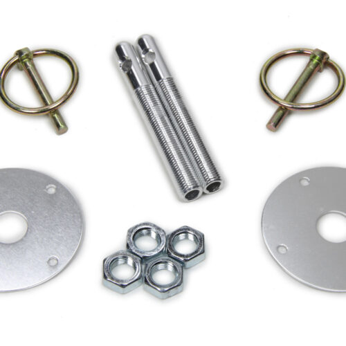 Hood Pin Kit  3/8in Alum Silver 2-pack