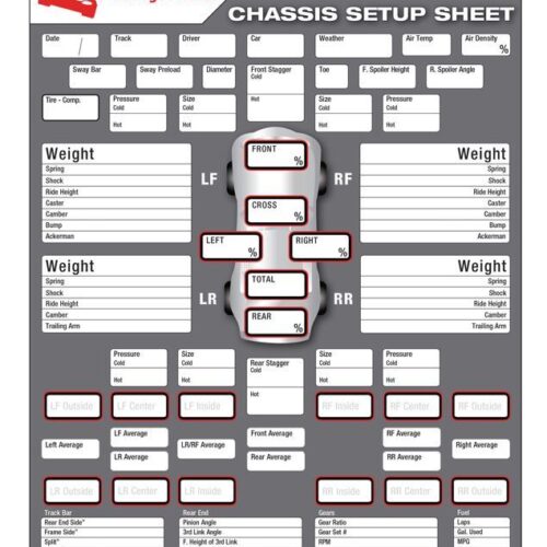 Chassis Set Up/Tire Sheet