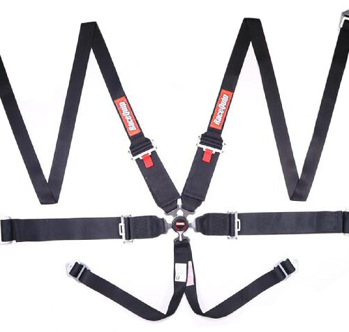 6pt Harness Camlock HNR Black SFI