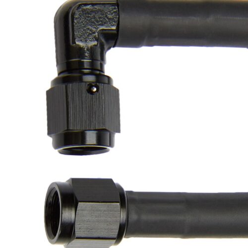 24" -4AN Brake Hose with -4 AN Straight and 90* Fittings (MPN ALL48404)